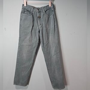 Vtg 90’s Marithe Francois Girbaud Teal Jeans Women's Straight Leg Size 31